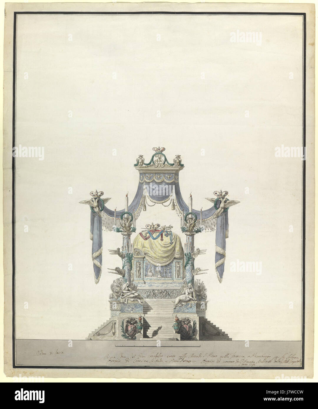 Catherine II Katafalk durch V.Brenna (1796, MetMuseum) 02 Stockfoto