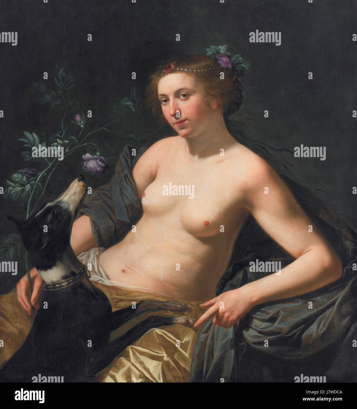 Eine Allegorie auf den Geruchssinn von Jan van Bijlert Stockfoto