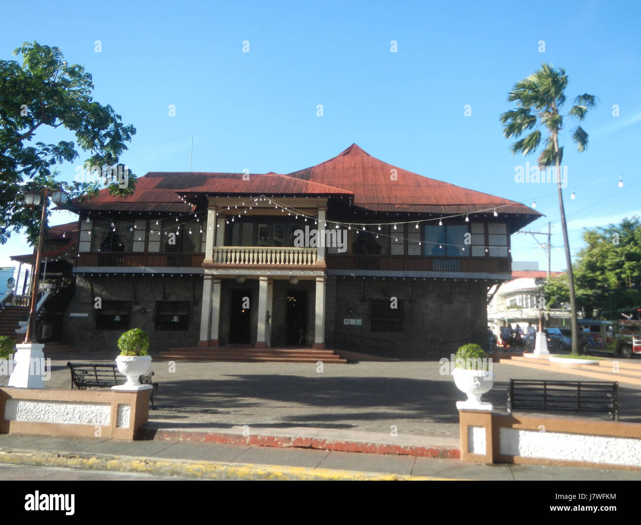 Dieser Eintrag bezieht sich auf verschiedene Orte in Marikina City, Philippinen, darunter Barangays San Roque, Santa Elena und bedeutende Sehenswürdigkeiten wie die Kapitan Moy Residence und die Santa Elena Church. Stockfoto