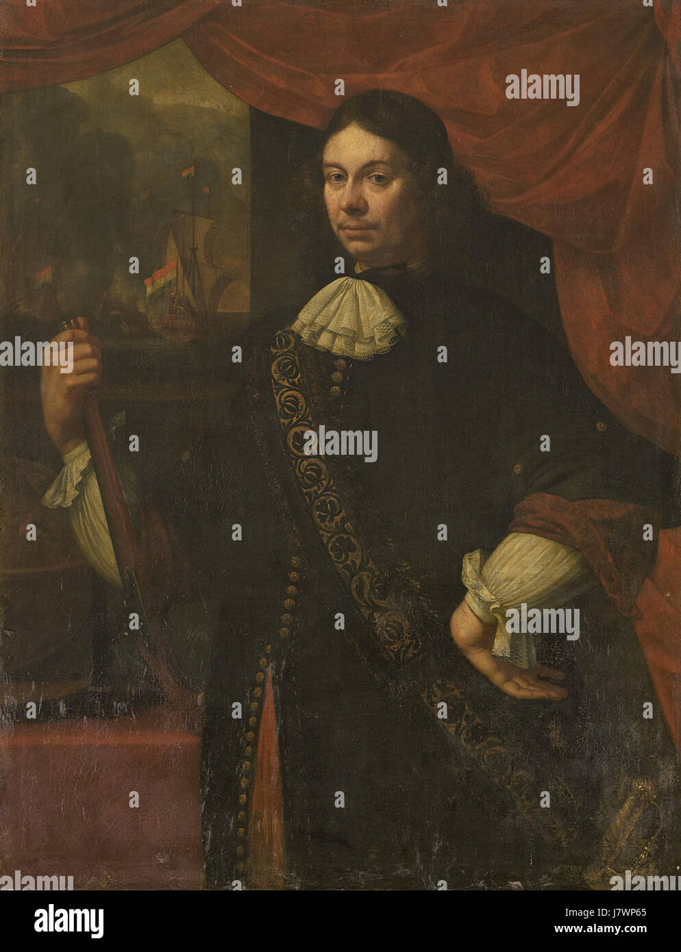 Cornelis Jacobsz de Boer (gest. 1673). Gegenwärtige ter Zee Rijksmuseum SK A 1986 Stockfoto