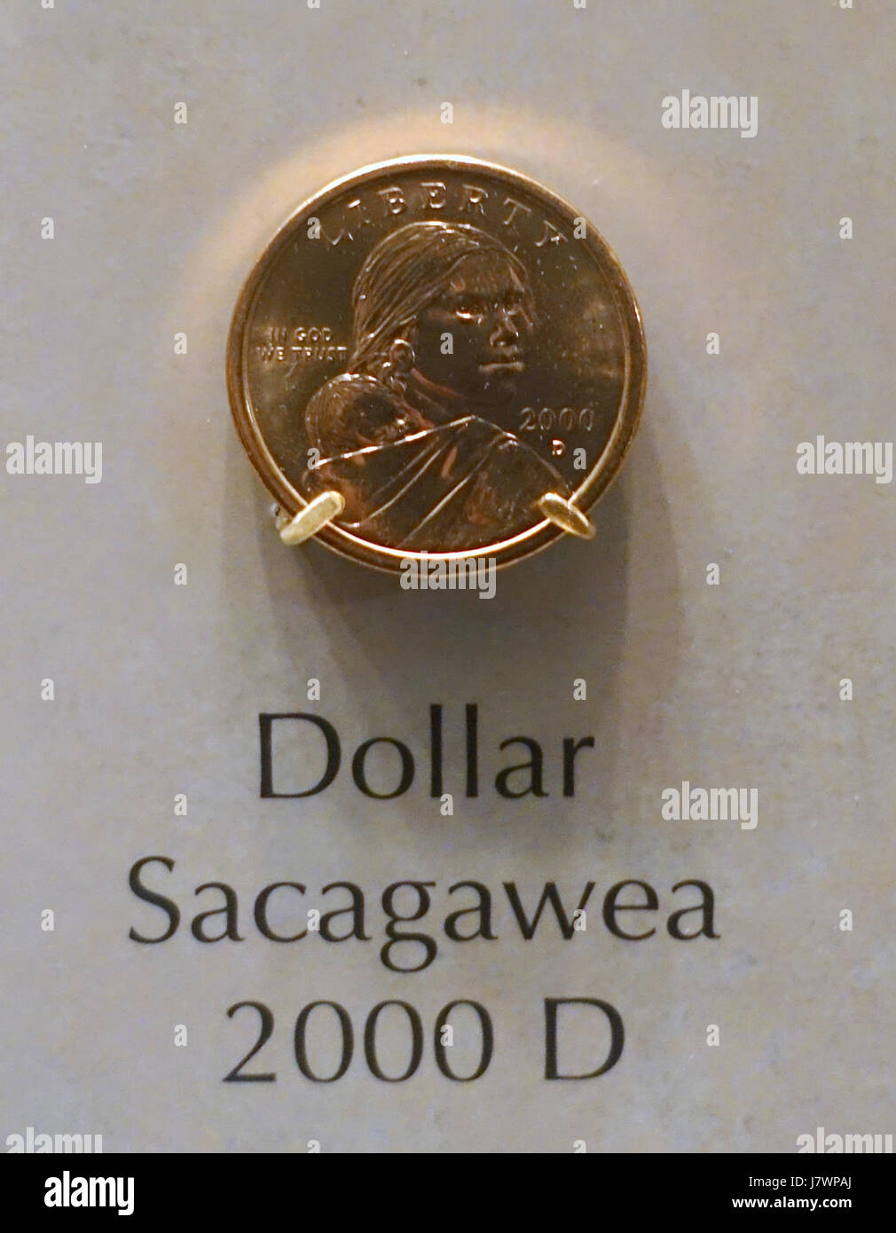 1 Dollar, Vereinigte Staaten, Sacagawea, 2000 D National Museum of American History DSC00279 Stockfoto