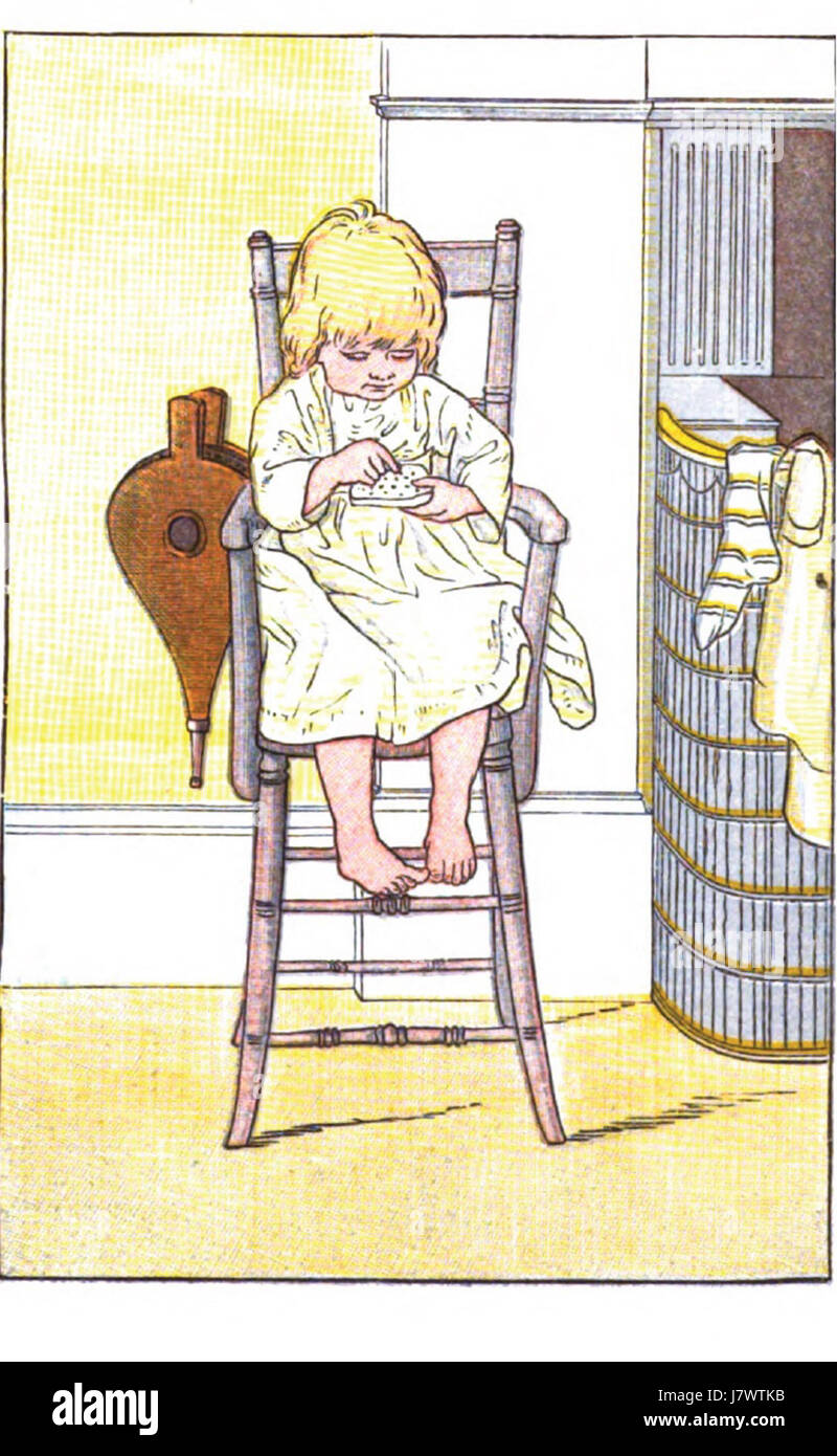 Nachmittagstee 1880 die Kindergarten-Stuhl Stockfoto