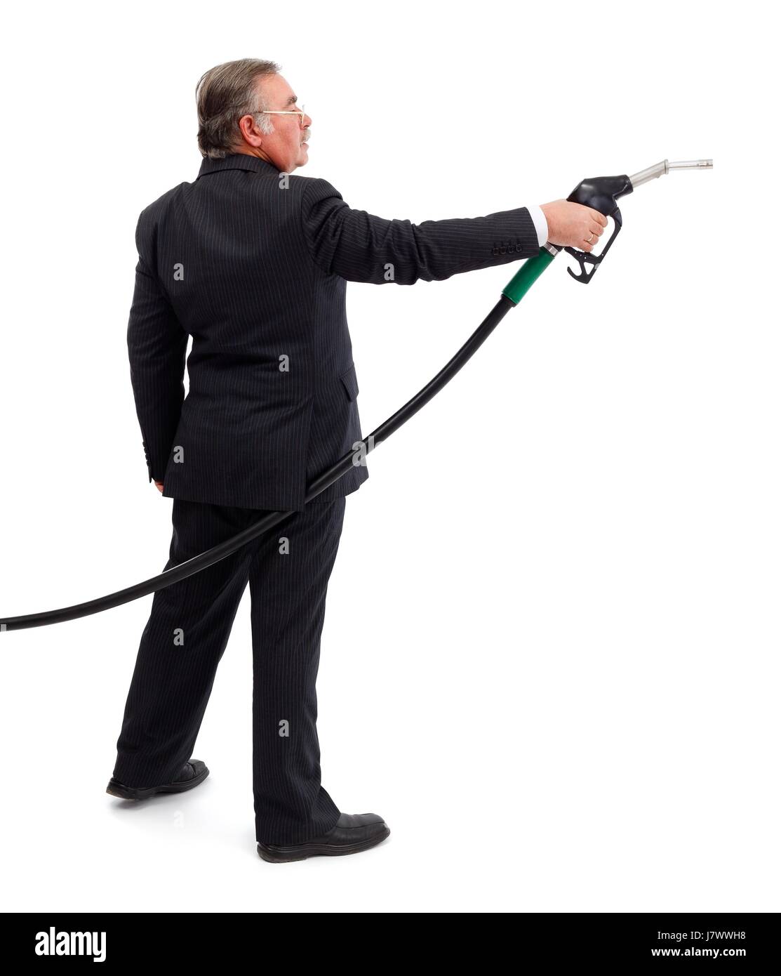 Energie macht Strom Strom Business Mann Geschäftsmann Brenngas Stockfoto