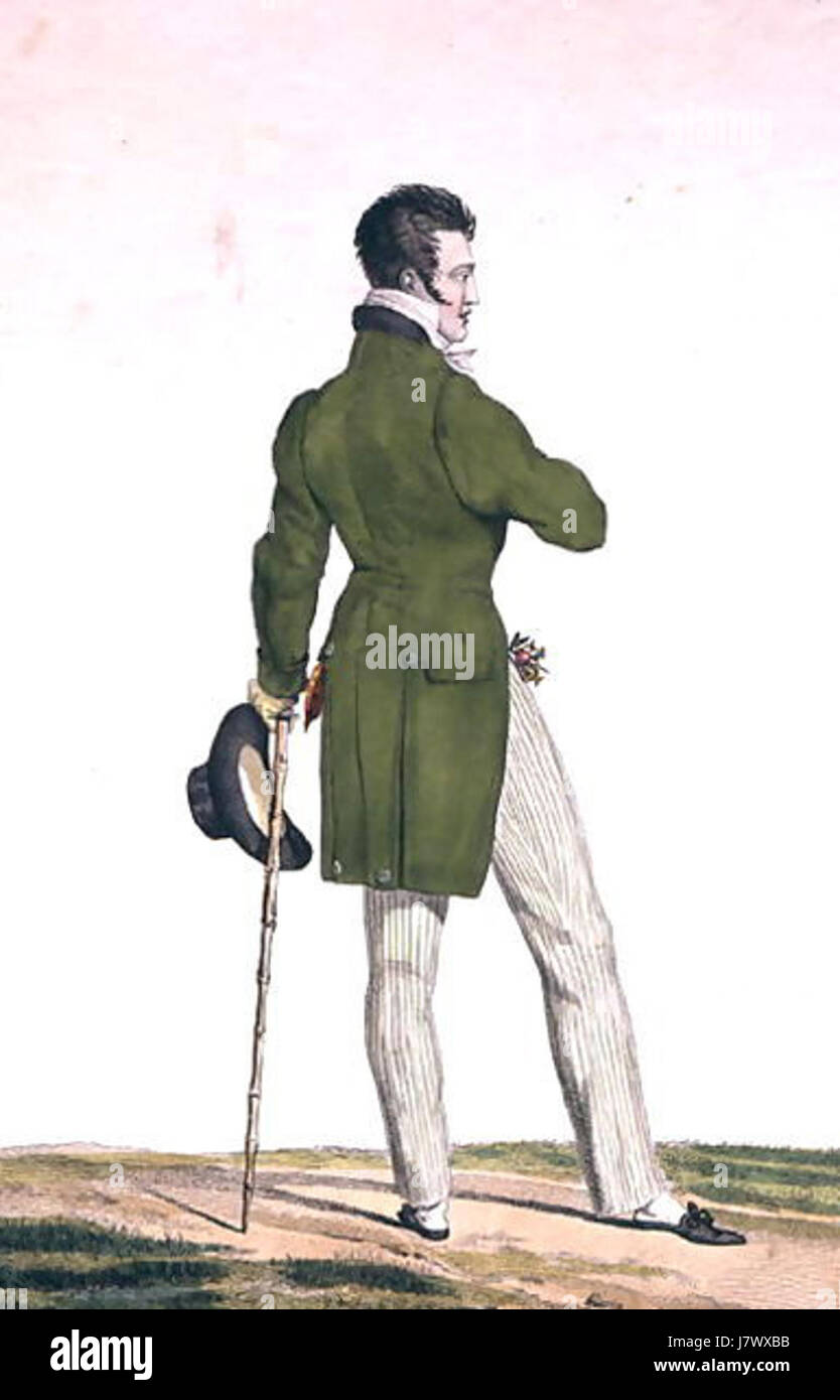 Ein Dandy von Georges Jacques Gatine veröffentlicht 1797 in Paris Stockfoto