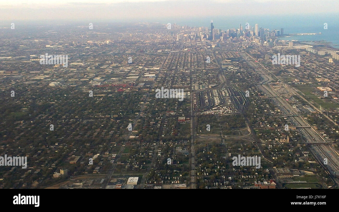 10 Chicago Neustadt Stockfoto