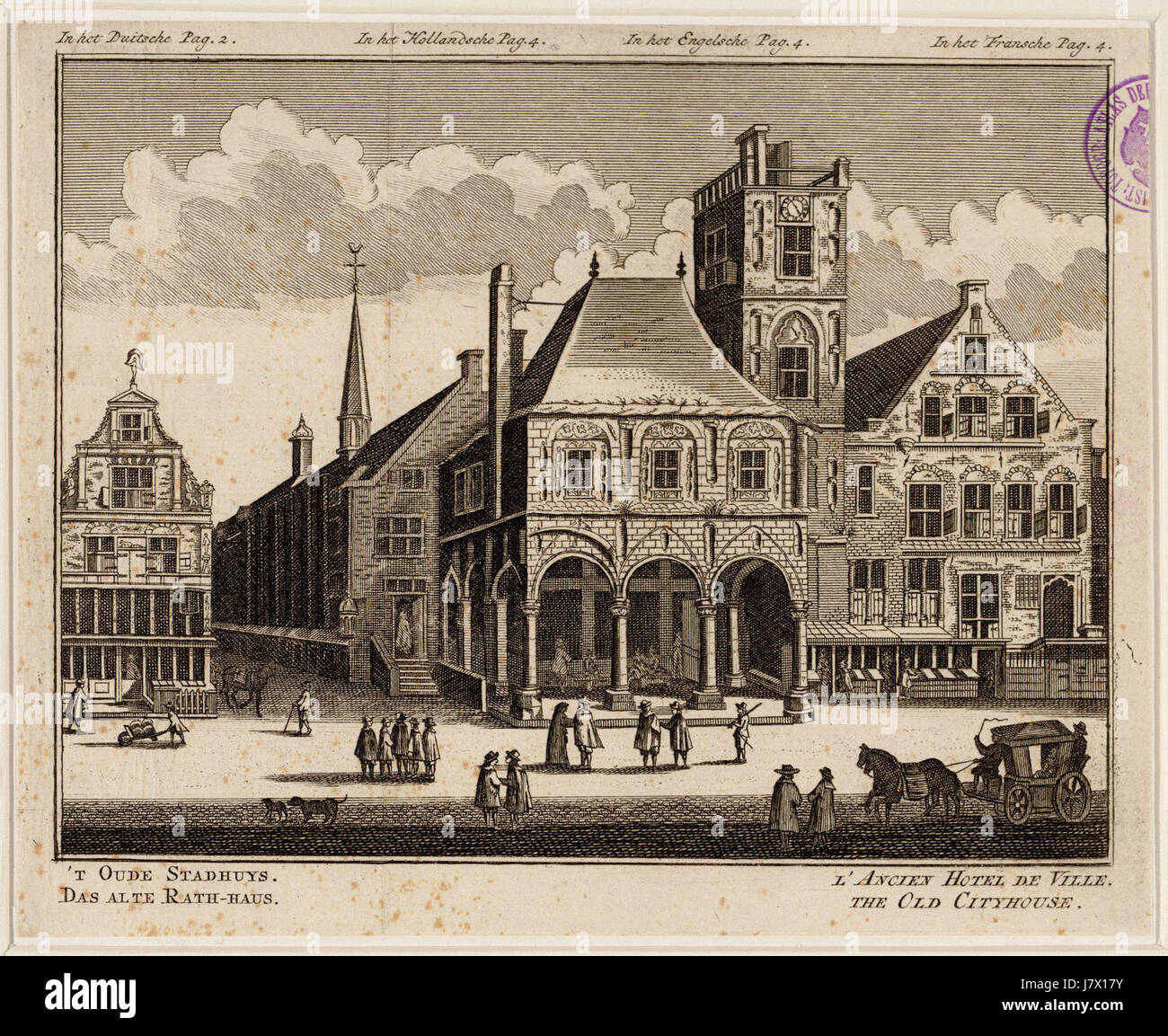 Anonym das alte Cityhouse Amsterdam 1641 Stockfoto