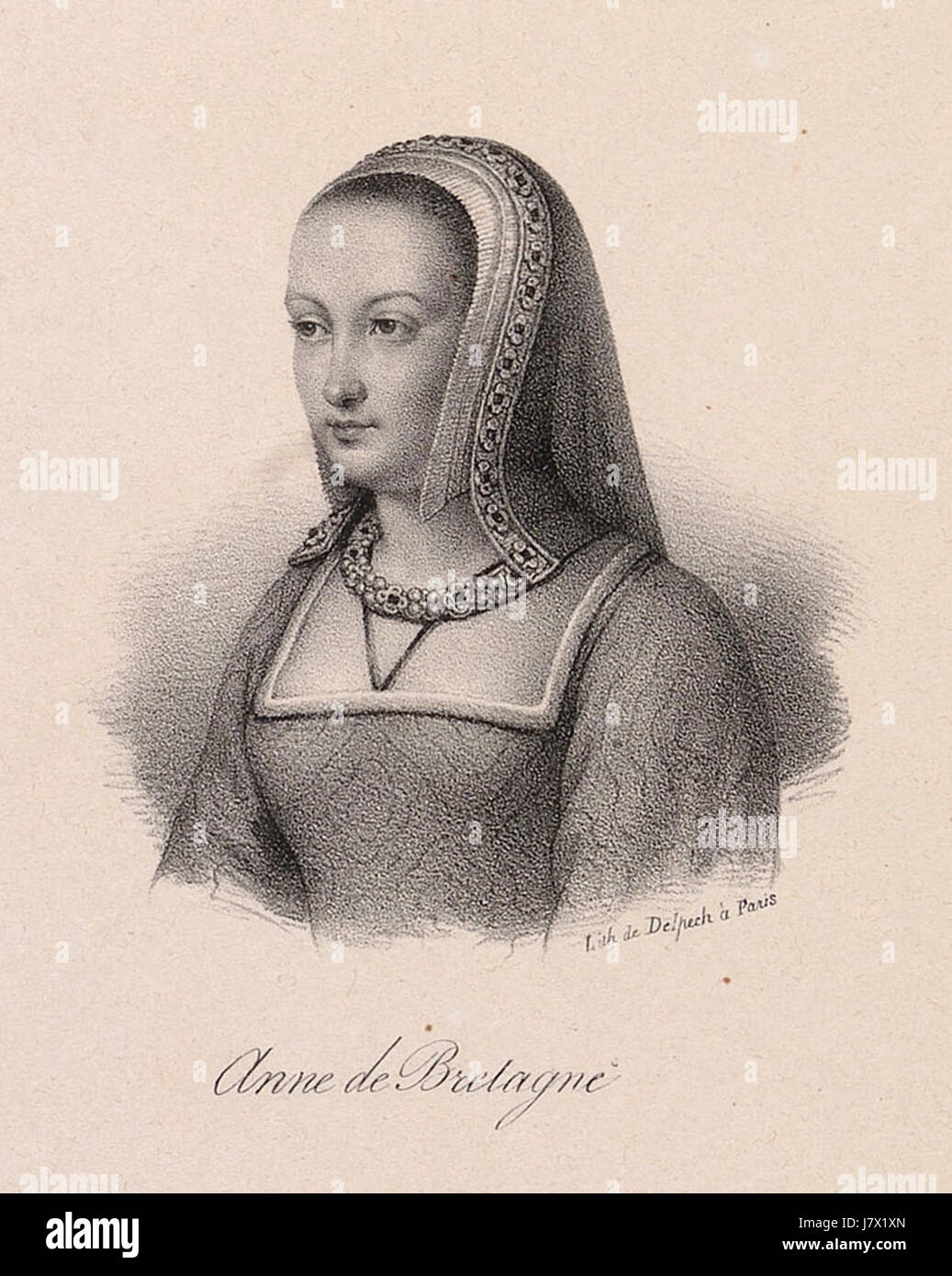 Delpech Anne von Bretagne Stockfoto