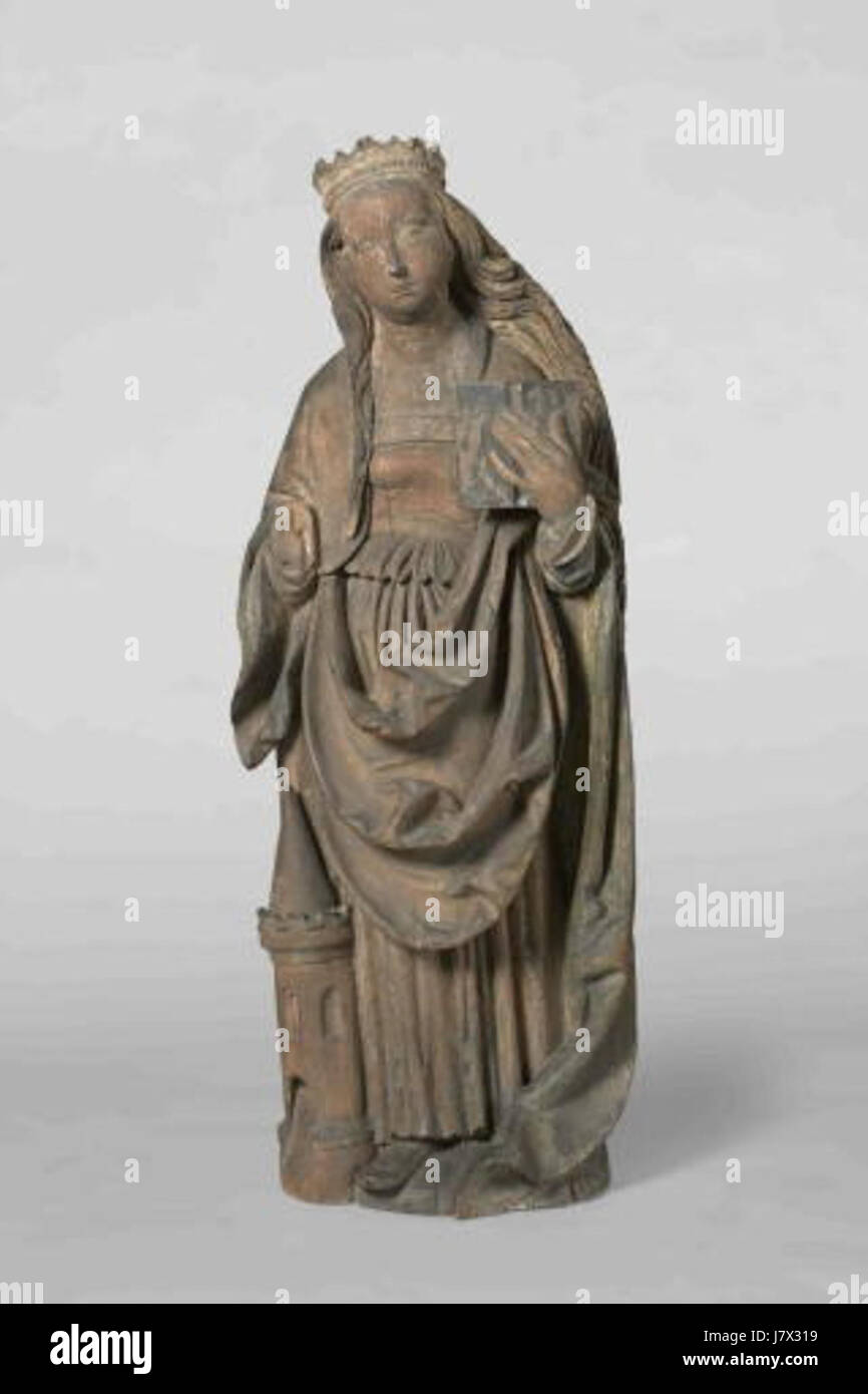 Anonym Sv. Barbora ist ein Verweis auf ein Werk oder eine Darstellung der heiligen Barbara, einer verehrten christlichen heiligen, die oft in der religiösen Kunst dargestellt wird. Das Werk könnte eine anonyme Darstellung von ihr sein, die in der Kunst des Mittelalters und der Renaissance üblich war. Stockfoto