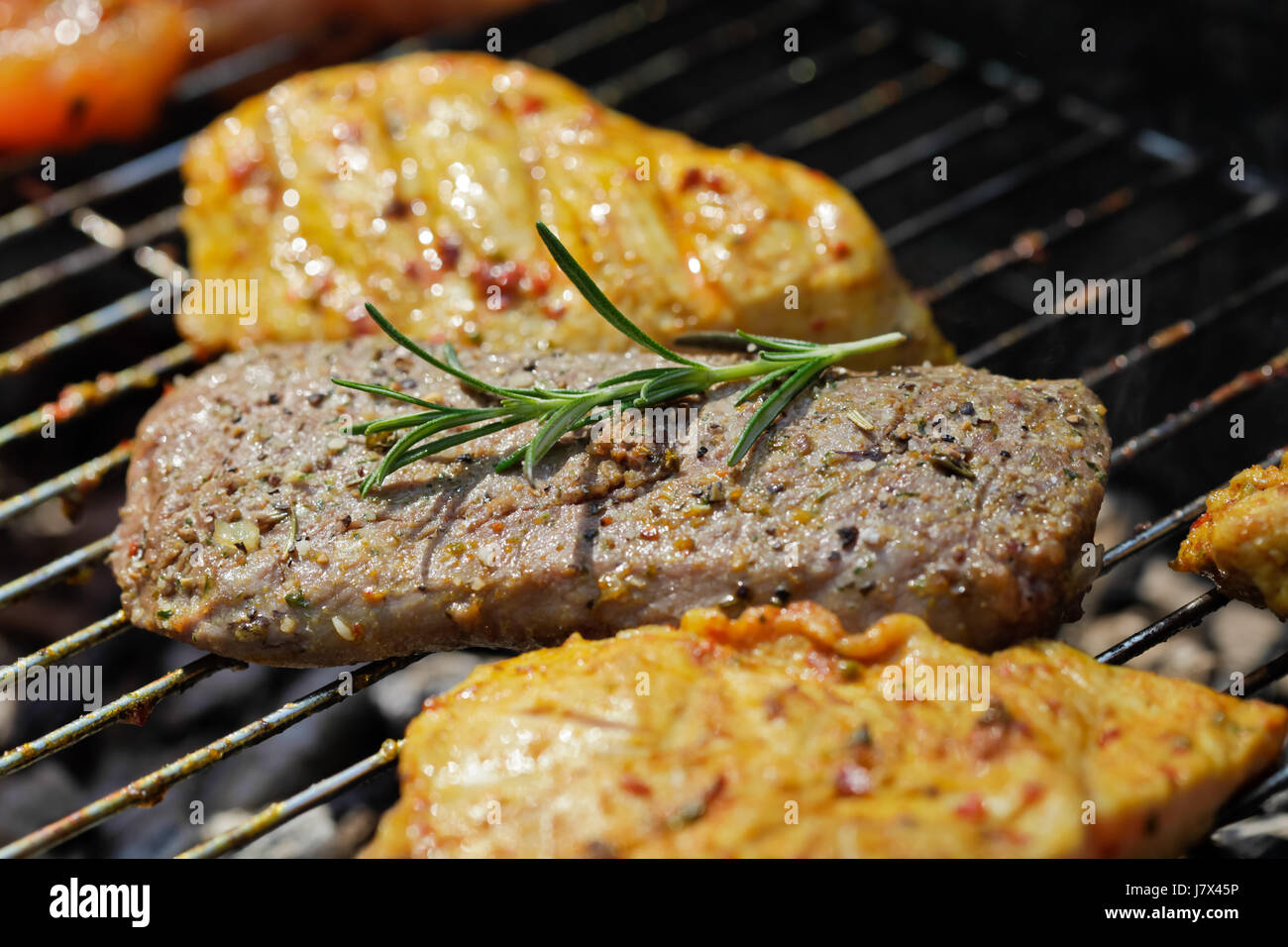 Grillfleisch Stockfoto