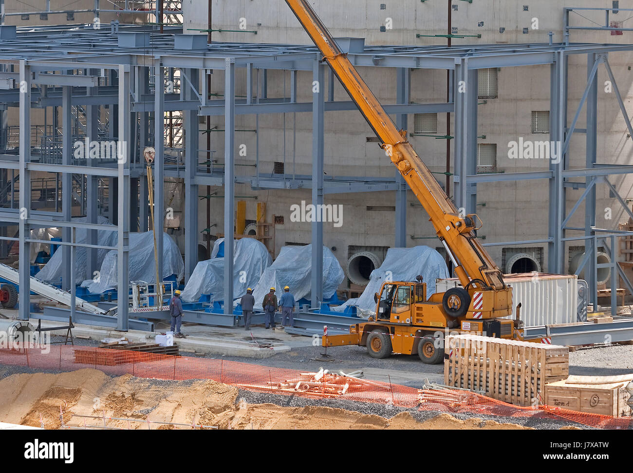 Fellows Industrie Bau Bauarbeiter Kollegen Arbeit Auftrag erstellen Stockfoto