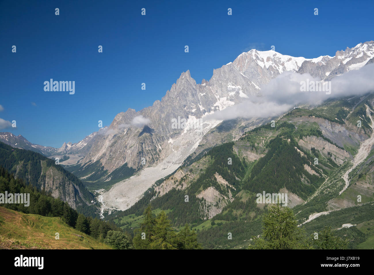 Alpen Sommer sommerlich Tal Gletscher Landschaft Landschaft Landschaft Natur Stockfoto