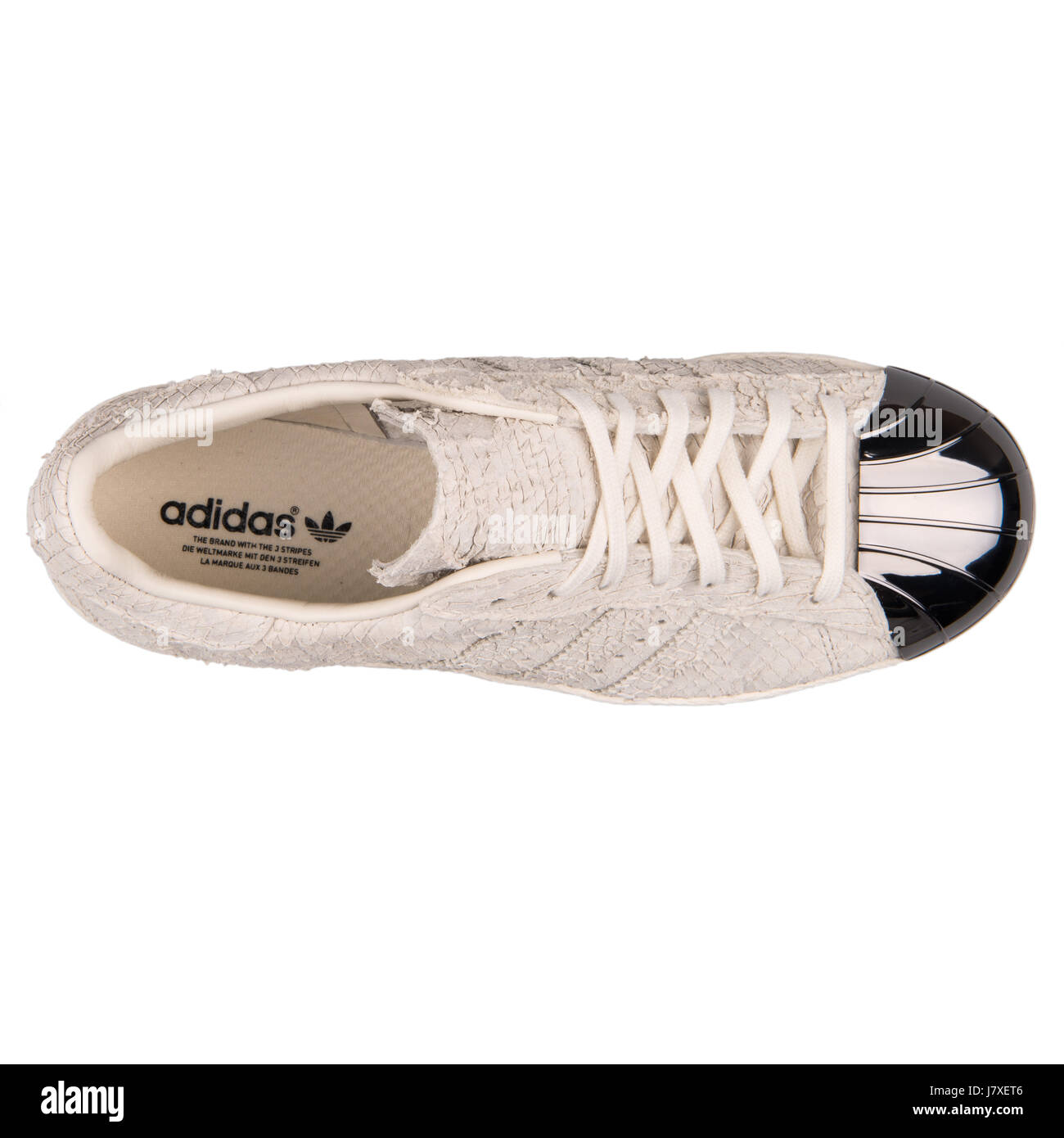 Adidas Superstar 80er Metal Toe W Frauen klassisches weiBes Leder mit Snake Skin Muster Sneakers S82483 Stockfotografie Alamy