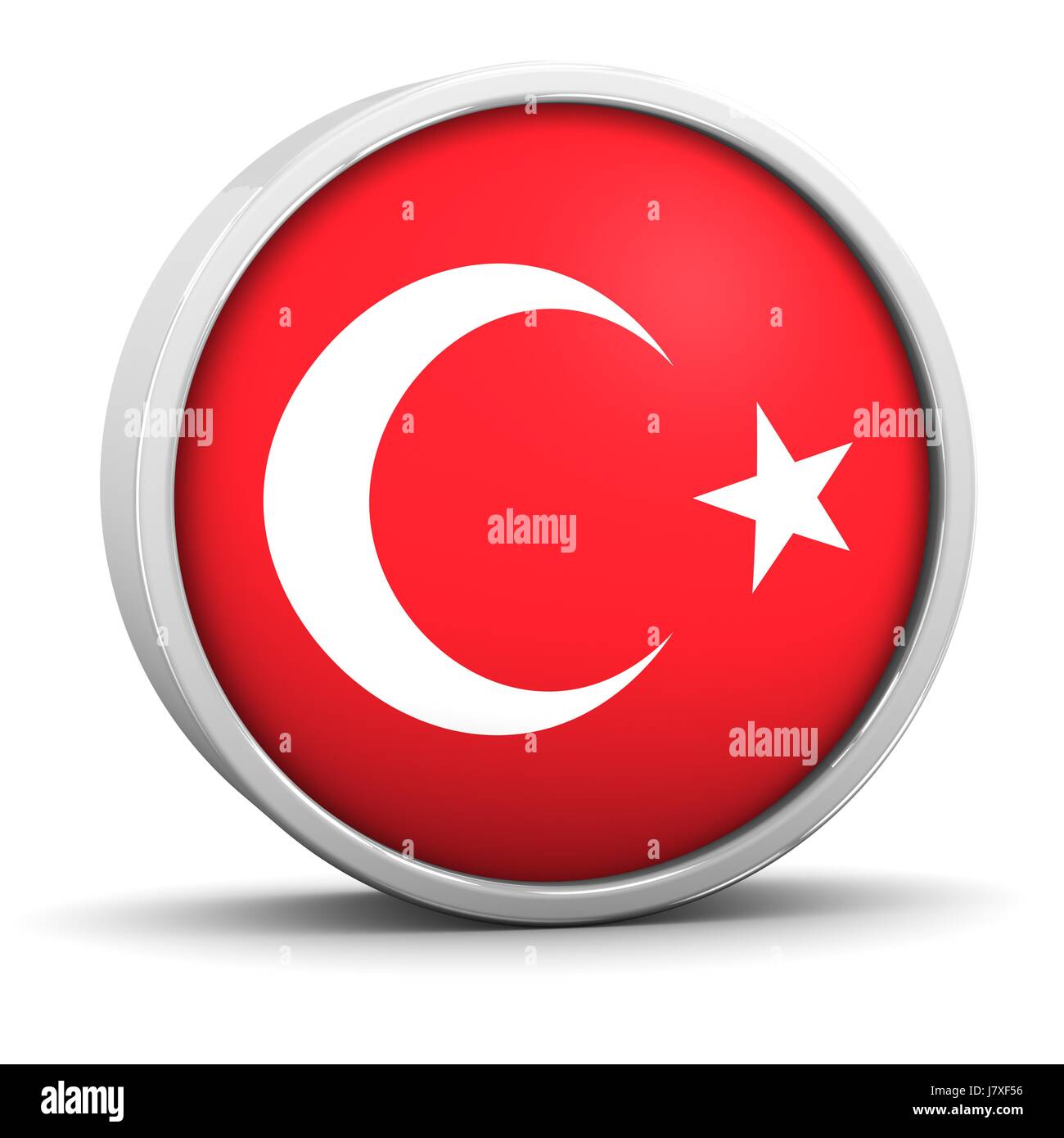 Europa Flagge Türkei Ehren nationale türkische Patriot Patriotismus weißen Piktogramm Stockfoto