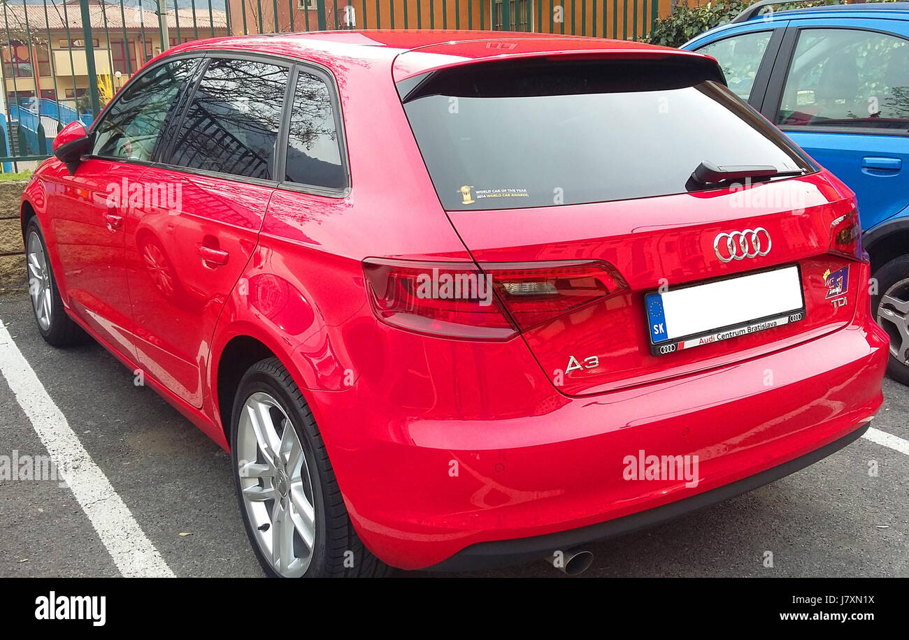 2012-Audi A3 Sportback hinten Stockfoto