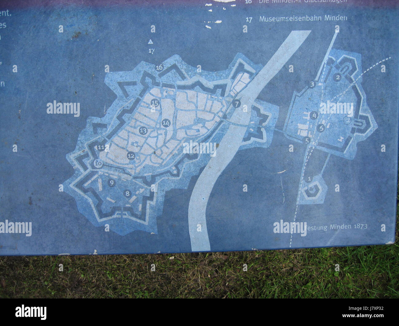 Eine Fotografie des Minden-Schwichow-Denkmals, aufgenommen am 21. Mai 2010 in Deutschland. Stockfoto