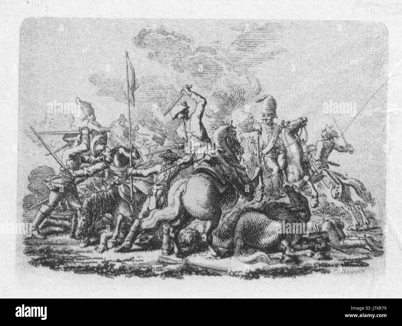 Daniel Chodowiecki Reitergefecht Stockfoto