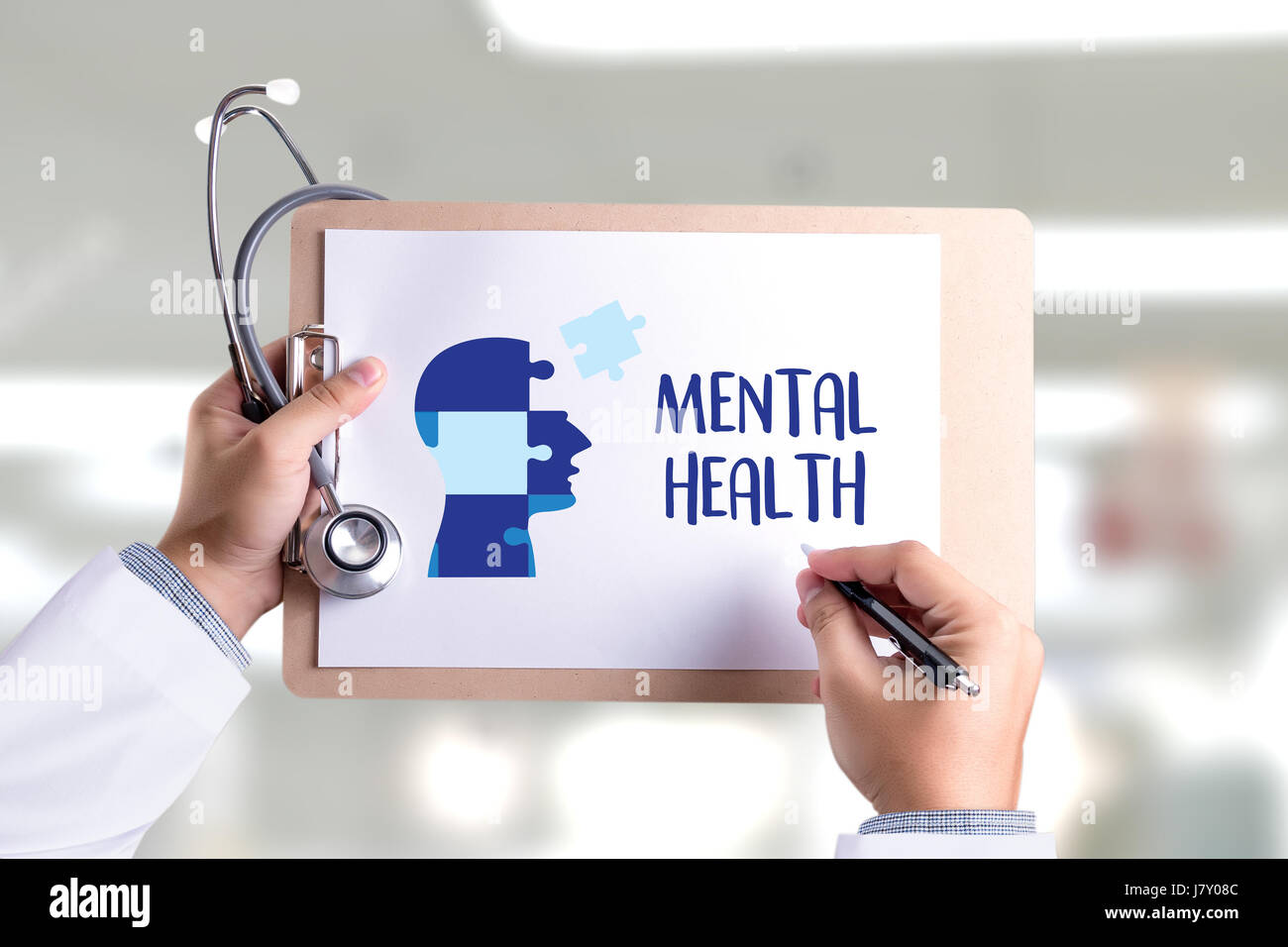 PSYCHISCHE Gesundheit psychische psychischen Stress-Management und psychologischen Traumata Gesundheit Stockfoto
