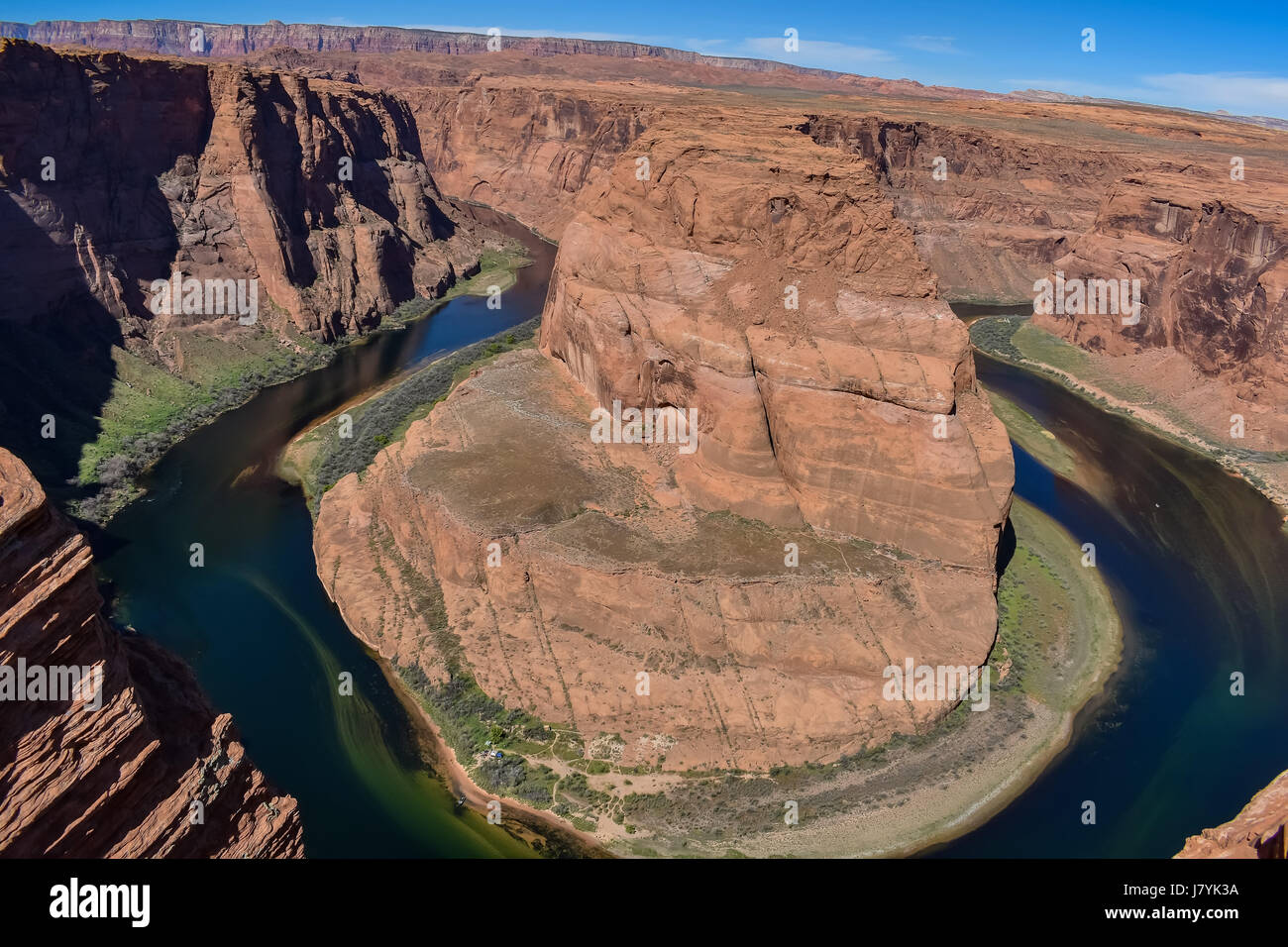 Die berühmte Horseshoe Bend in Page, Arizona Stockfoto