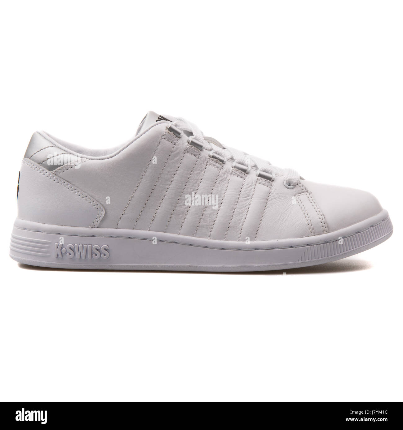 K-Swiss Lozan III weiß und Silber Damen Sport Sneakers - 93212 115 M Stockfoto