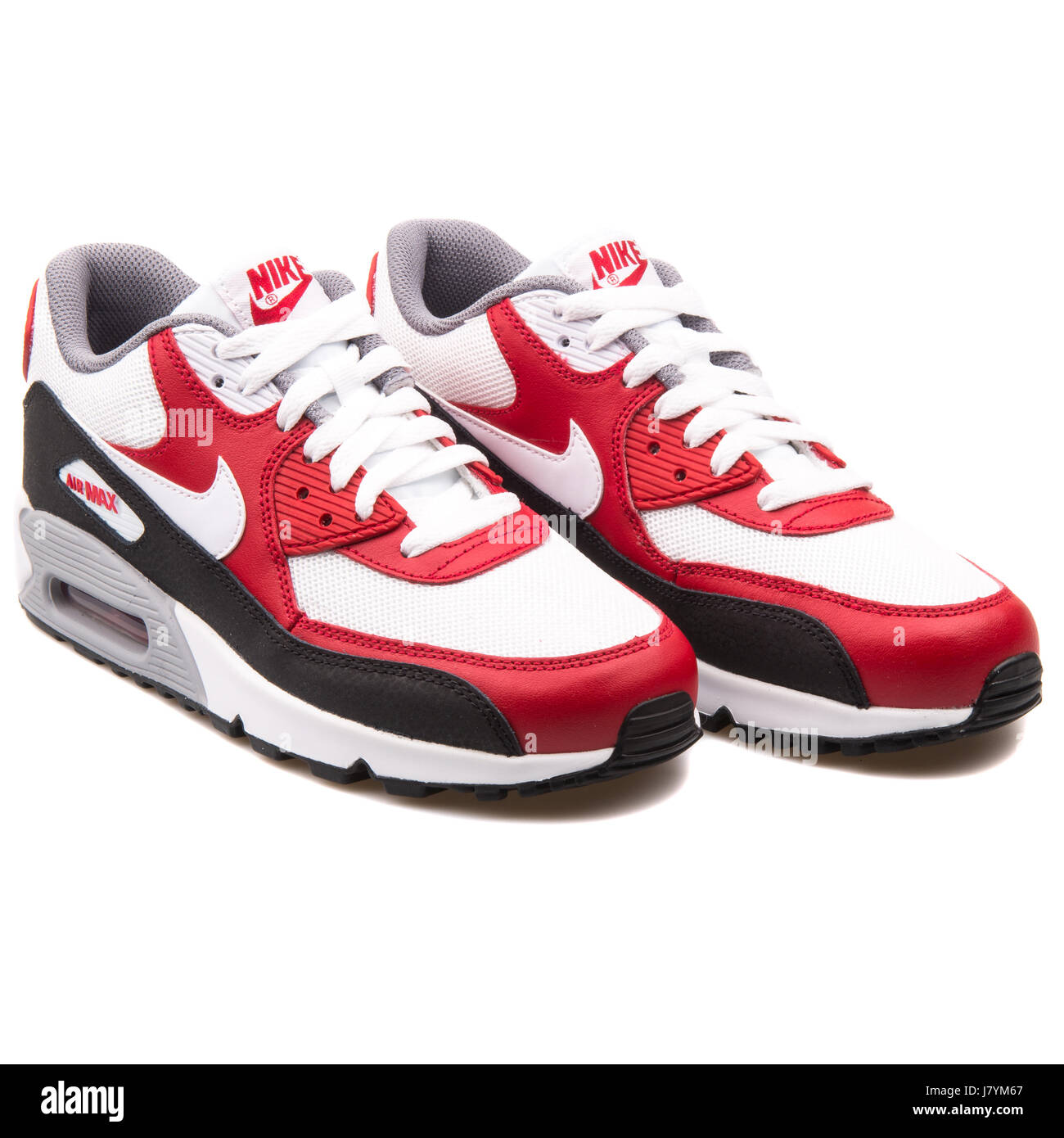 Nike Air Max 90 Mesh rot weiß und Jugend Sport-Sneaker - 724824-102 Stockfotografie - Alamy