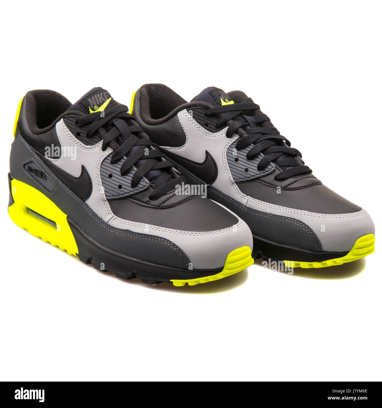 Nike Air Max 90 LTR schwarz Turnschuhe grau und Gelb Herren Sport -  652980-007 Stockfotografie - Alamy