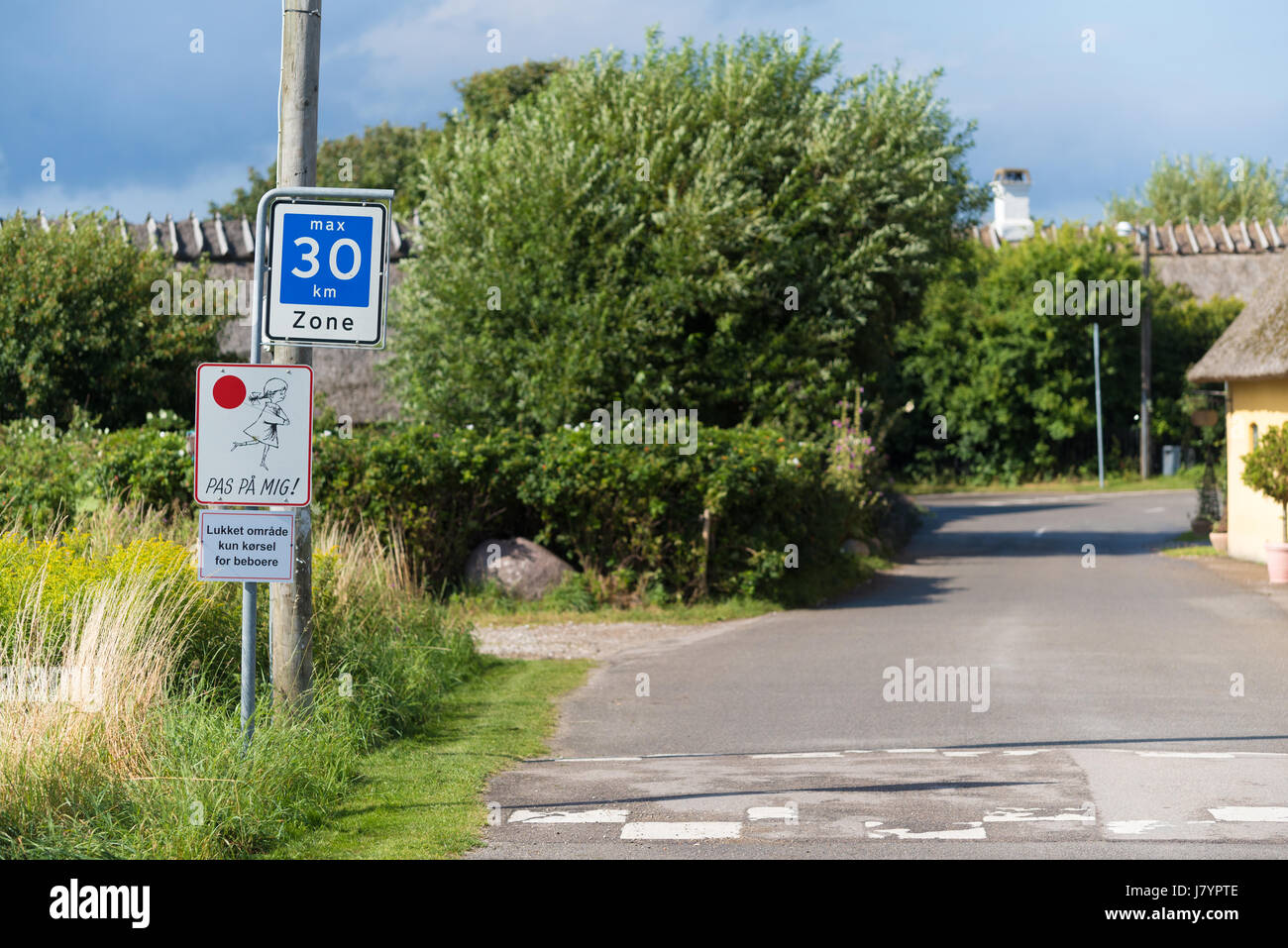 typische Häuser in der alten Fischer Dorf Kikhavn, im nördlichen Teil von Sealand Stockfoto