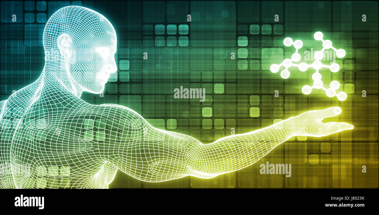 Forschung und Entwicklung in der Wissenschaft-Industrie-Kunst Stockfoto