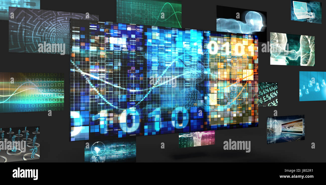 Big-Data-Vertrieb und Marketing abstraktes Konzept Stockfoto