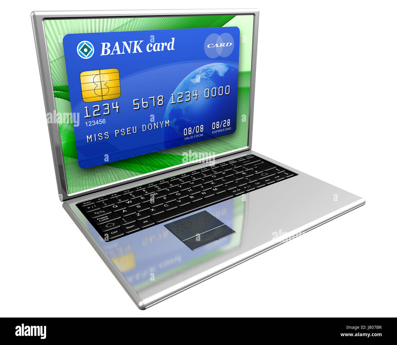 Bank kreditgebende Institution Kreditkarte Karte Kredit Bankkredite Institution blau Stockfoto