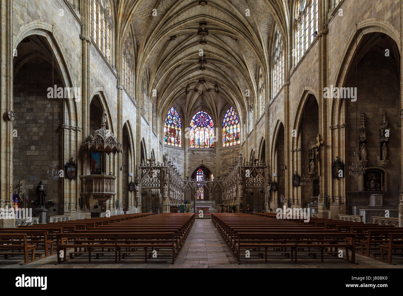 Frankreich, Gers, Kondom, auf dem Weg nach Saint Jacques de Compostela, Kathedrale Saint-Pierre Stockfoto