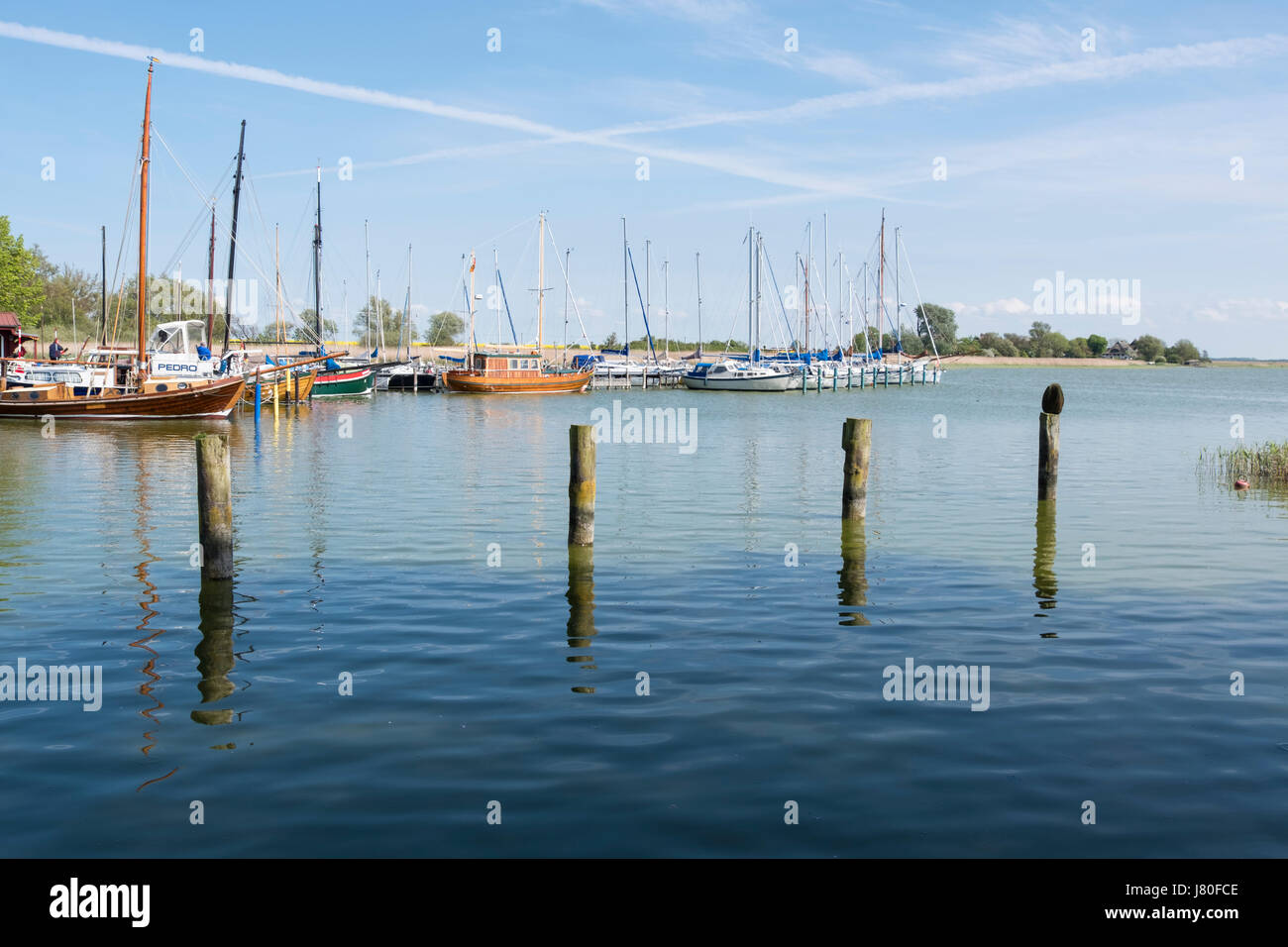 Hafen von Wustrow, Mecklenburg-Vorpommern, Deutschland Stockfoto