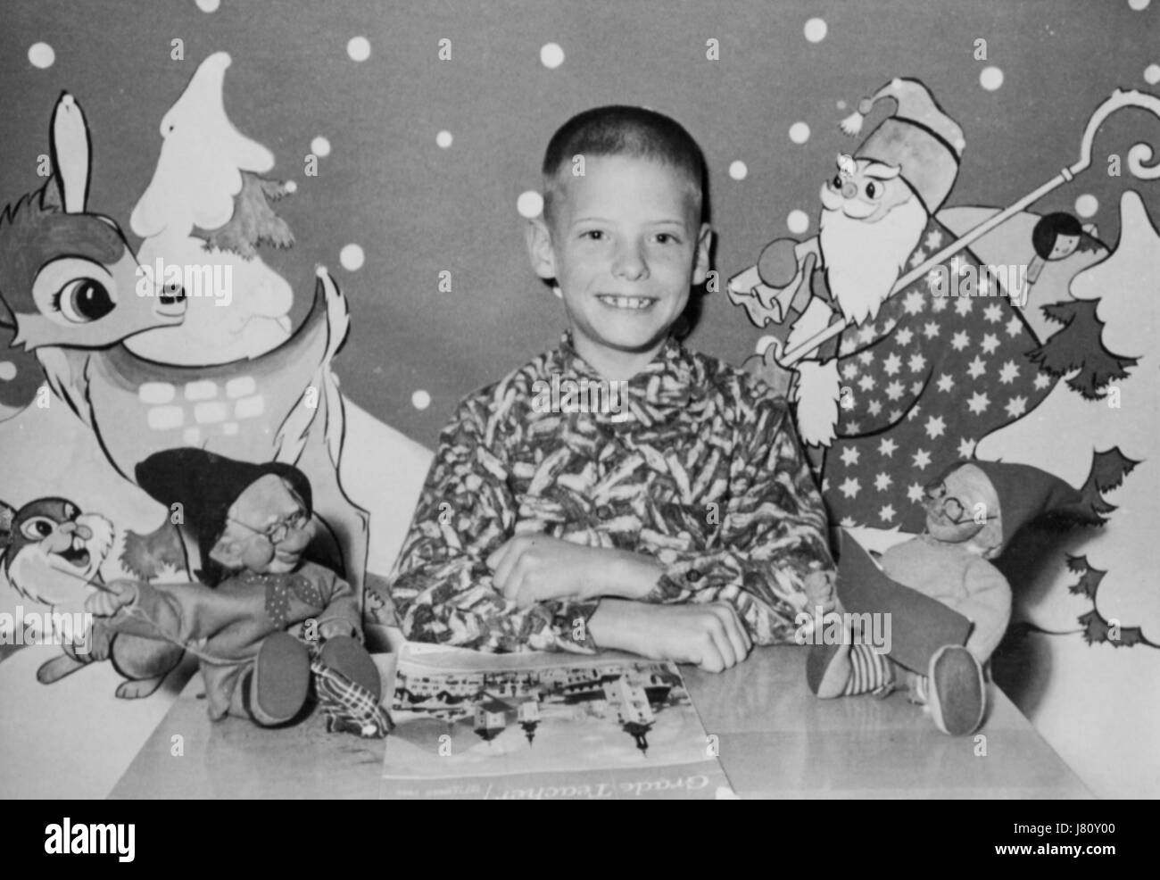 Grundschule Portrait of Smiling Boy, 50er Jahre USA Stockfoto