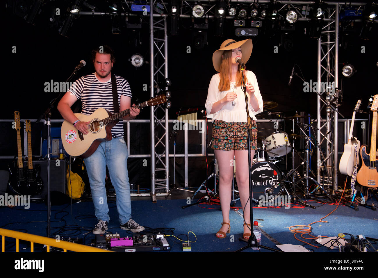 Fish Out of Water in Christchurch Music Festival 2015 Stockfoto