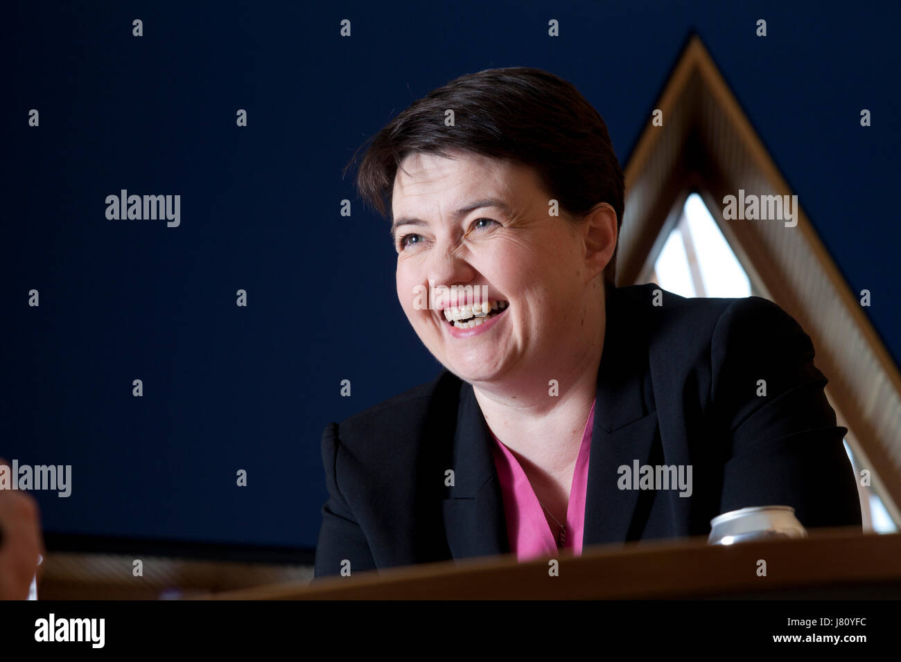 Ruth Davidson, MSP Anführer der schottischen Conservative And Unionist Party. Schottisches Parlament, Holyrood, 28. April 2017 Stockfoto