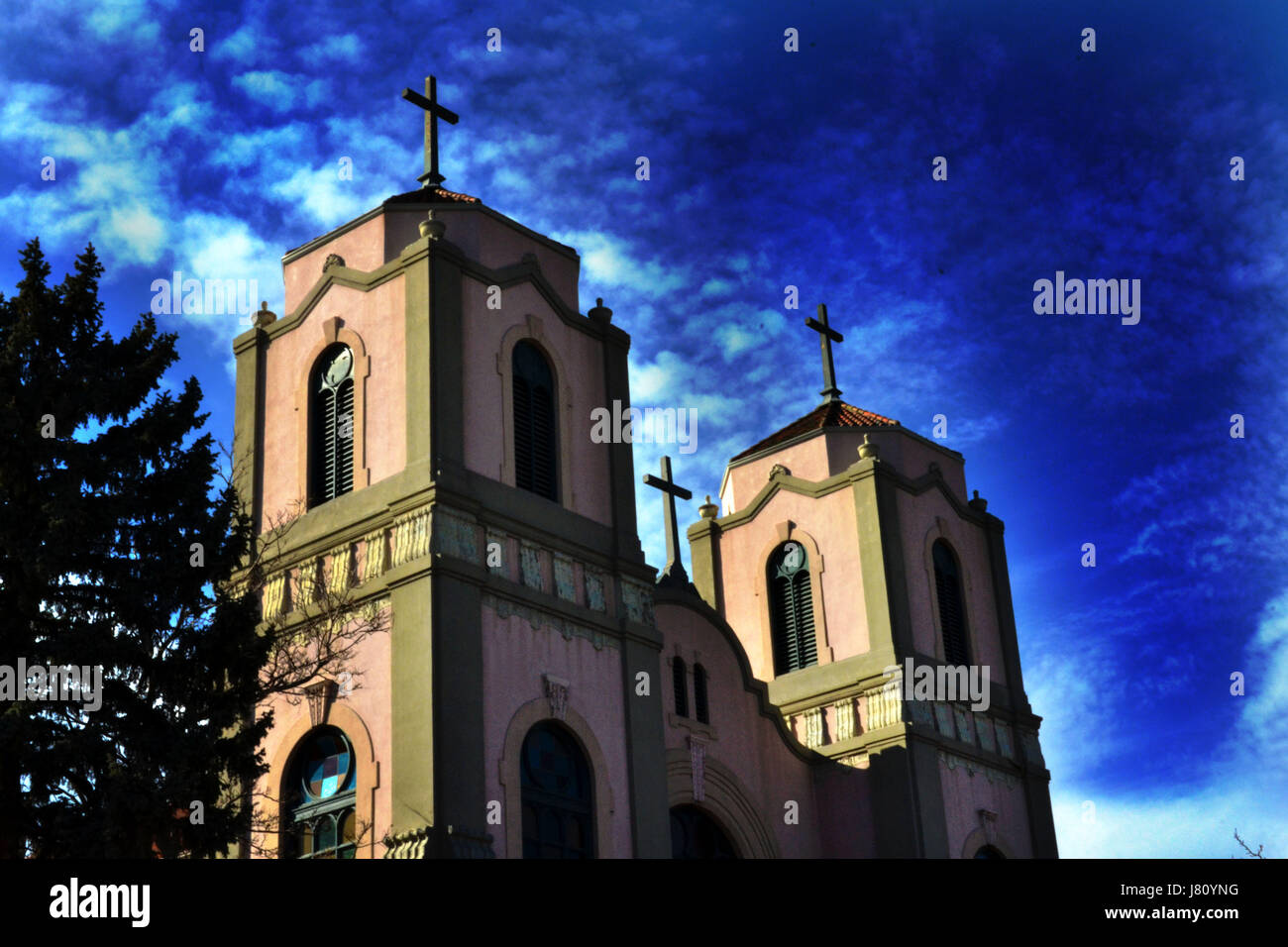 Kirche-Himmel (St. Cajetan katholische Kirche 1170 9. Straße ein auf Campus-Kirche in der Stadt Denver, CO) Stockfoto
