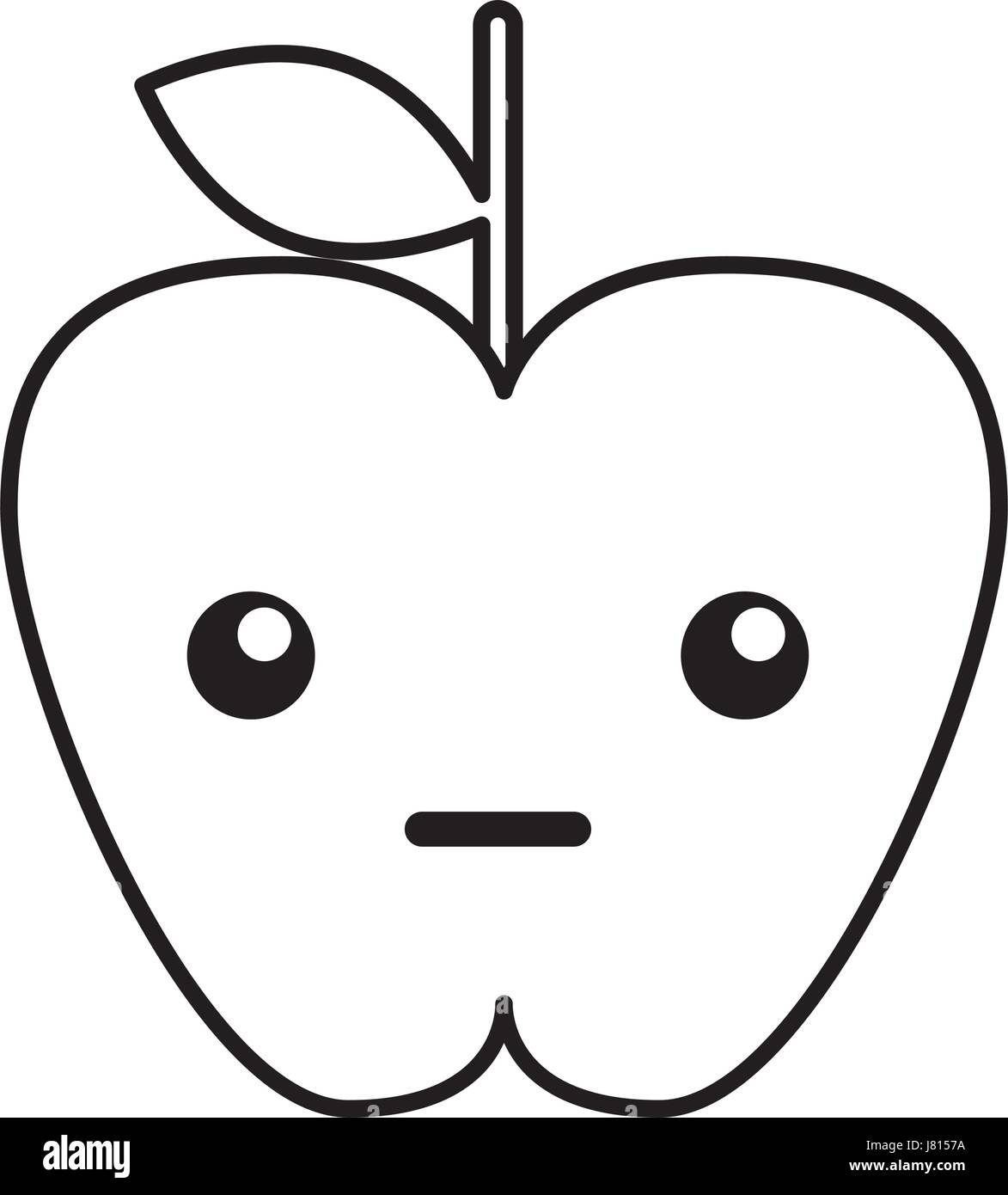 Kawaii Apple cartoon Stock Vektor