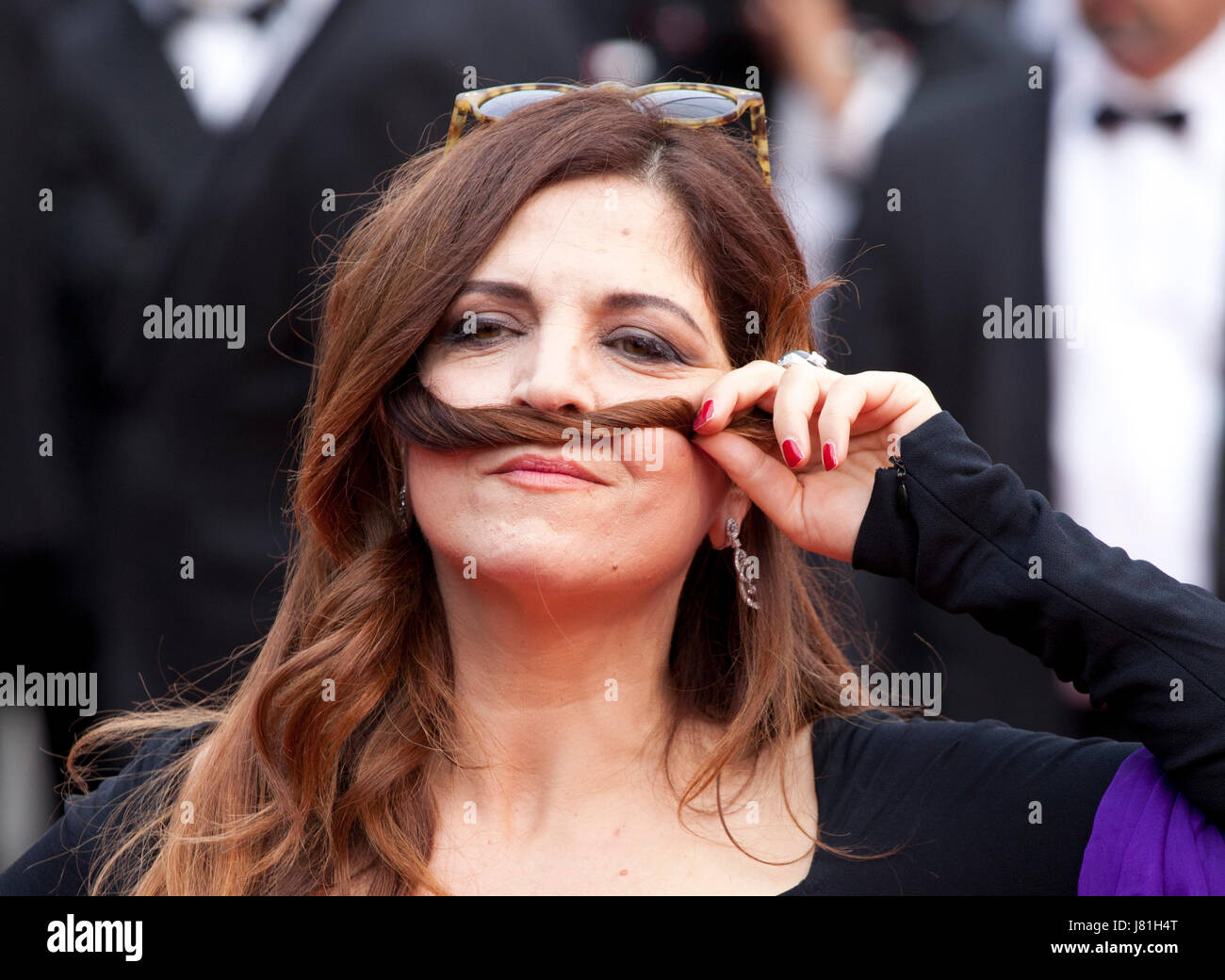 Cannes, Frankreich. 26. Mai 2017. Agnes Jaoui bei doppelten L'amant Gala-Vorführung auf dem 70. Cannes Film Festival Freitag, 26. Mai 2017, Cannes, Frankreich. Bildnachweis: Doreen Kennedy/Alamy Live-Nachrichten Stockfoto