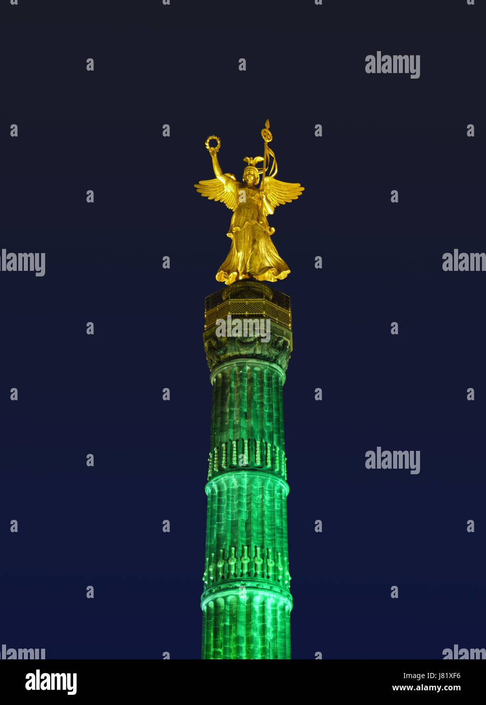 Berliner Siegessäule Schutz der historischen Gebäude und Denkmäler Denkmal Stockfoto