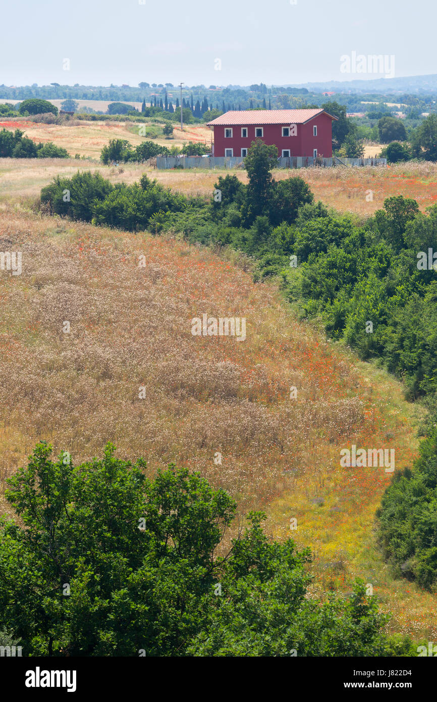 Italienische Landschaft im Tivoli in der Nähe von Hadrians Villa Stockfoto