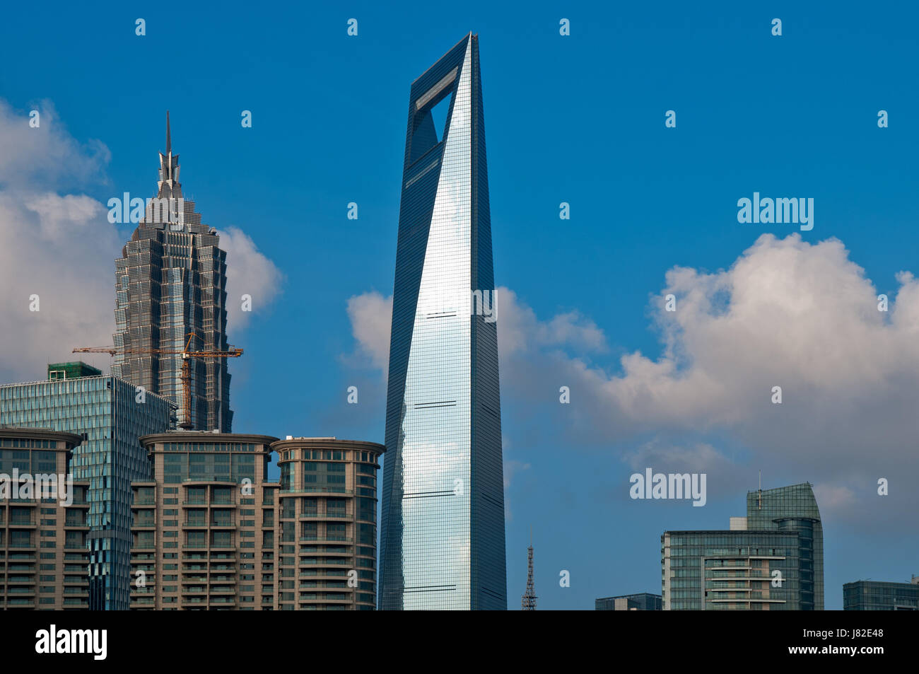 blaue Turm Büro Reisen Architekturstadt Stadt Metropole berühmte moderne Stockfoto