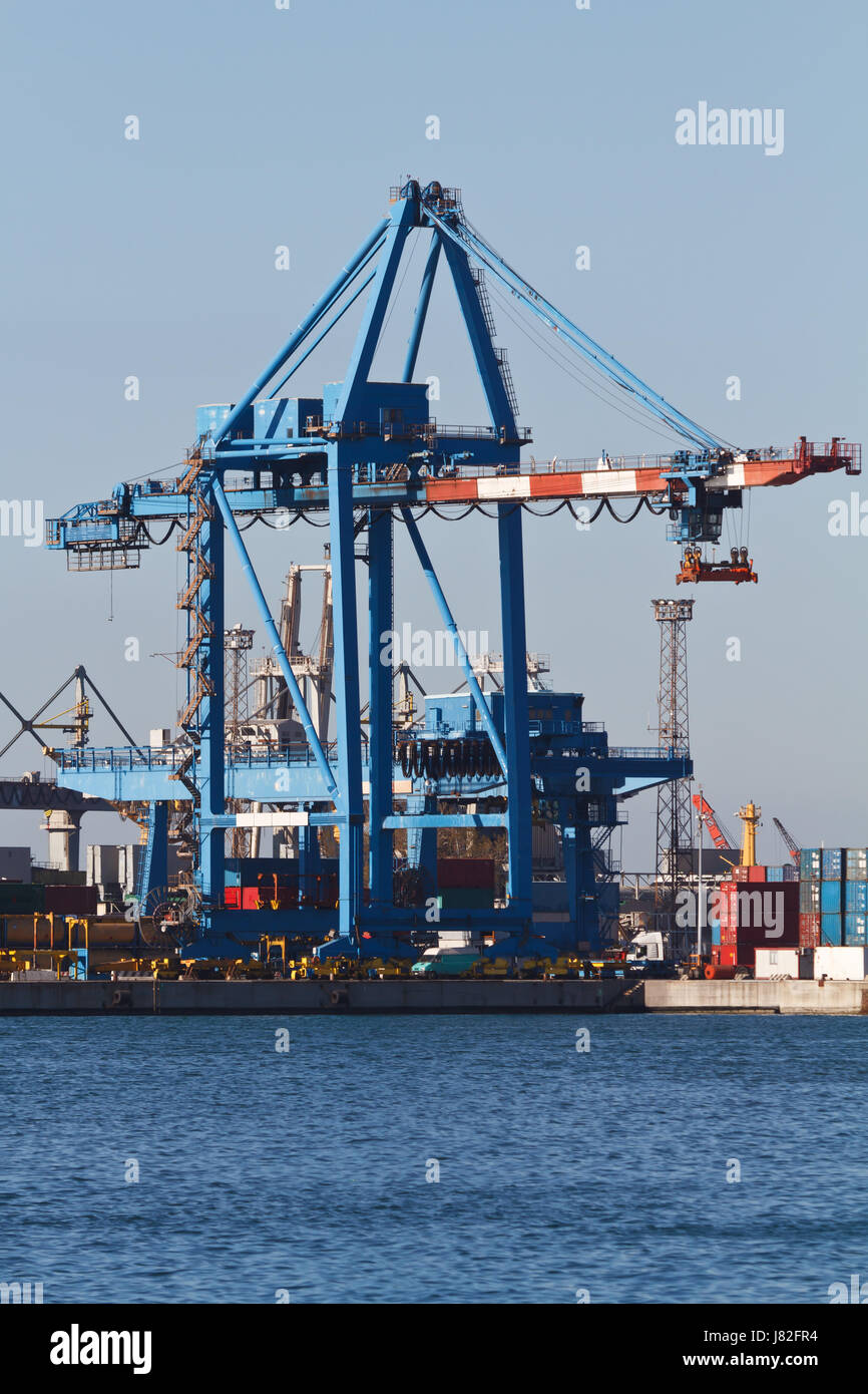industrielle Dock Containerhafen Genua logistische Geschäftsbeziehungen zu tun Geschäft Stockfoto