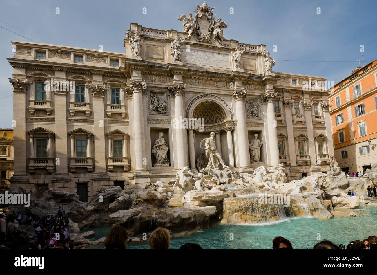 Rom - Trevi-Brunnen Stockfoto