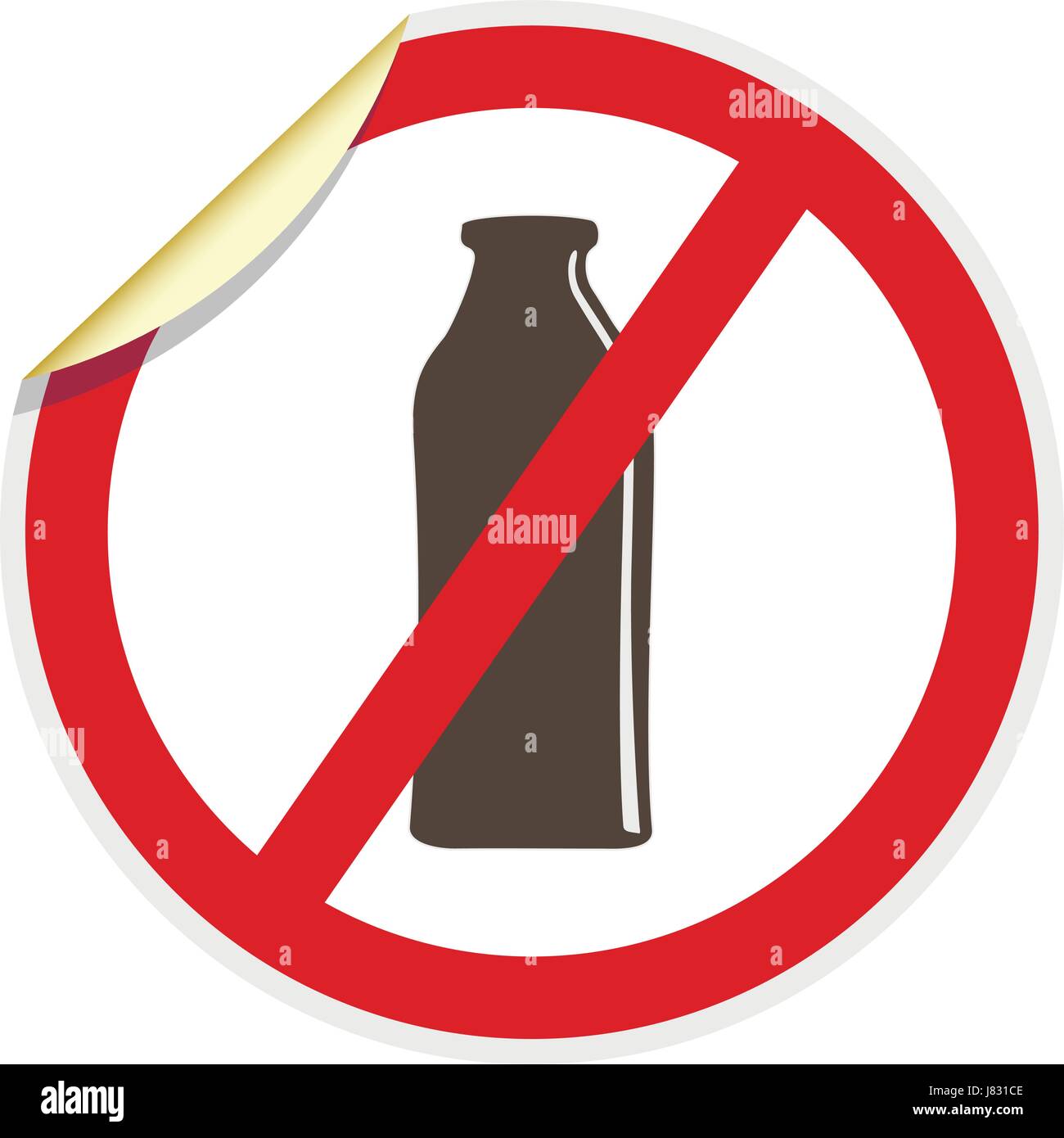 Dairy free-Symbol in 3D für Lebensmittel-Allergie-Konzept Stock Vektor