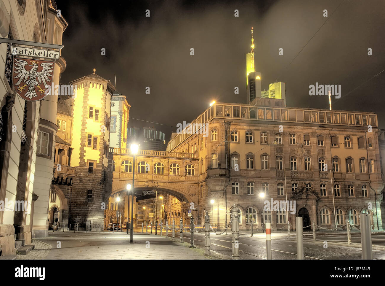 nächtliche Deutschland Bundesrepublik Deutschland Nachtbeleuchtung Gebäude Beleuchtung Stockfoto
