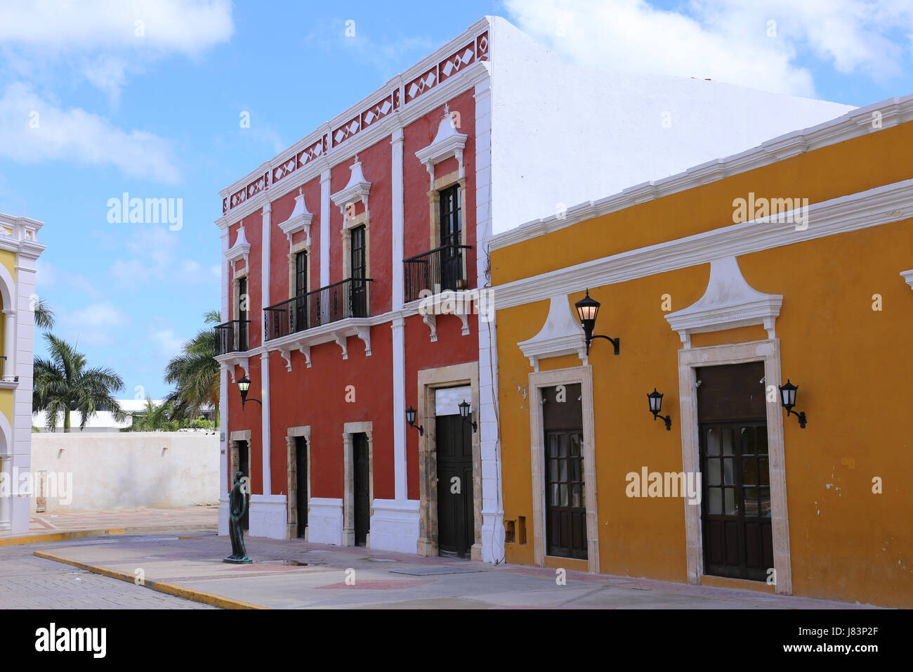 Campeche Stadt Kolonialarchitektur, Yucatan, Mexiko Stockfoto