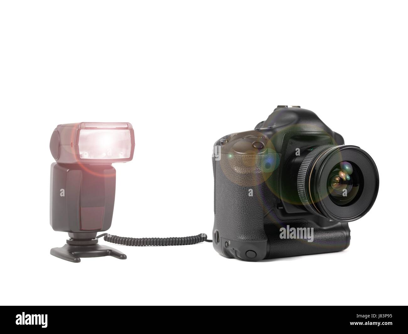 Glas Kelch Becher Objekt isoliert moderne moderne Elektronik Foto-Kamera Stockfoto