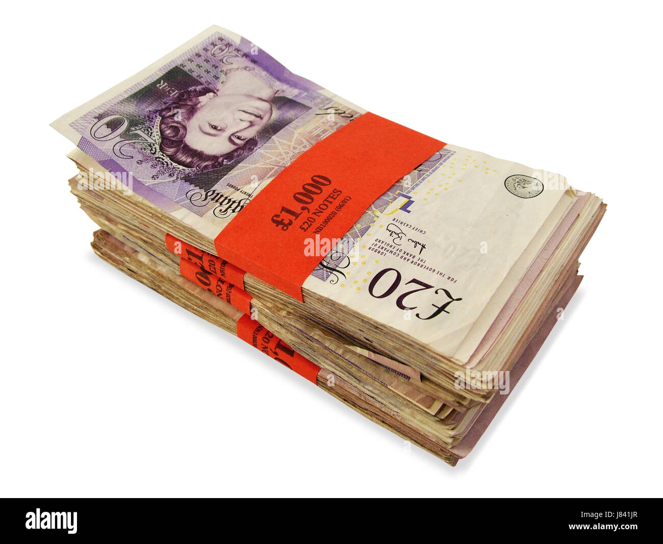 Finance Notizen Bundle englischen tausend Pfund Bargeld einlösen Bankkredite Stockfoto