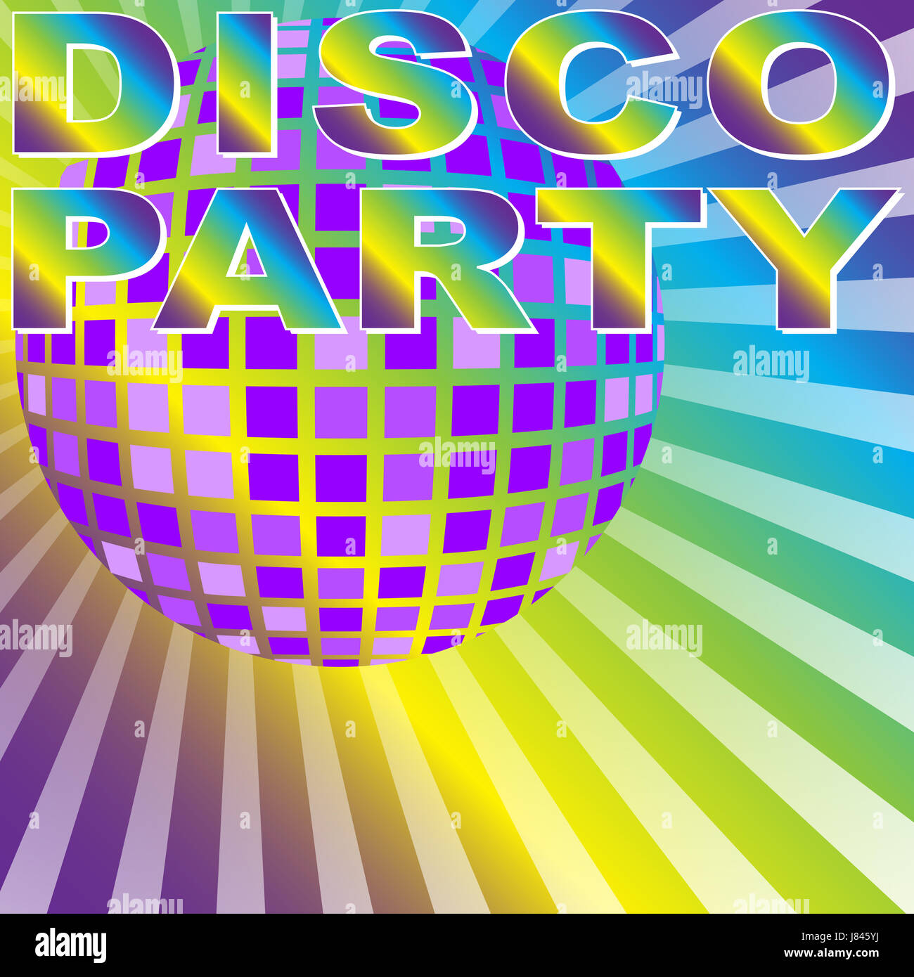 gute Party Feier retro 80er Jahre Kulisse Hintergrundgrafik Disco-Musik Stockfoto