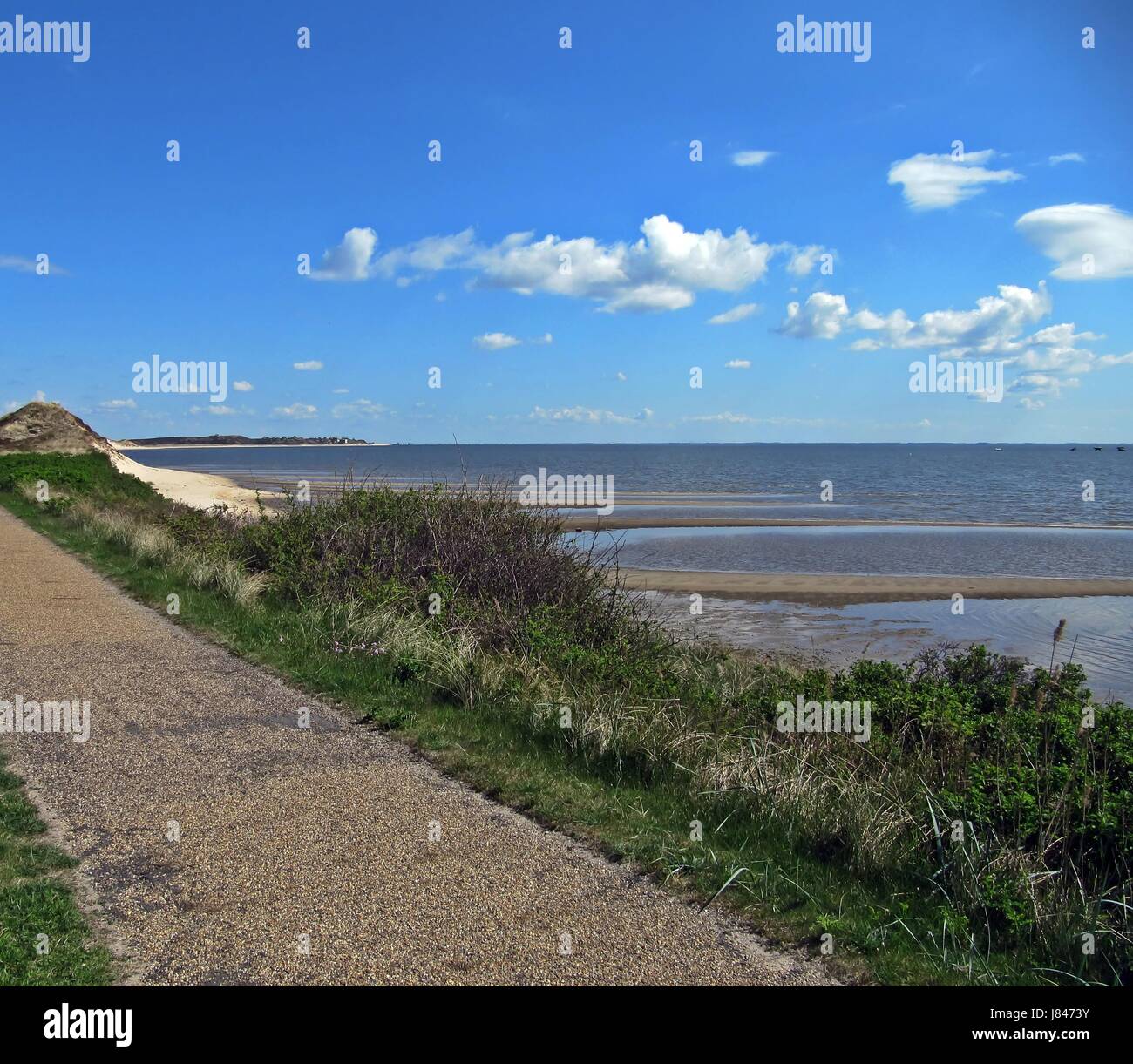 Wasser der Nordsee Salzwasser Meer Ozean Sylt Weg Weg Firmament Himmel Landschaft Stockfoto