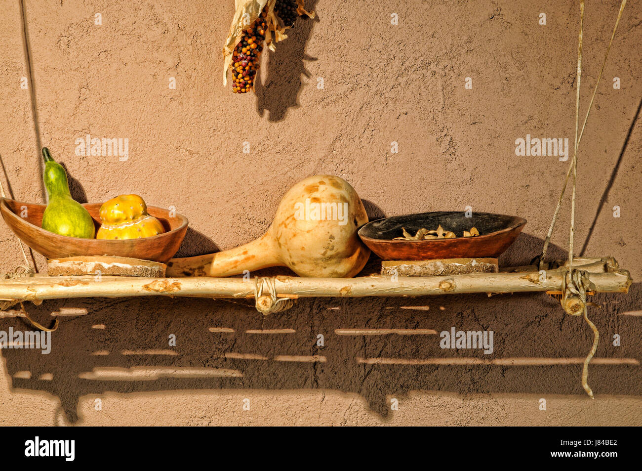 Lebensmittel Nahrungsmittel amerikanischen Bohnen traditionelle Diät Mais Südwest Kürbis Gemüse Stockfoto